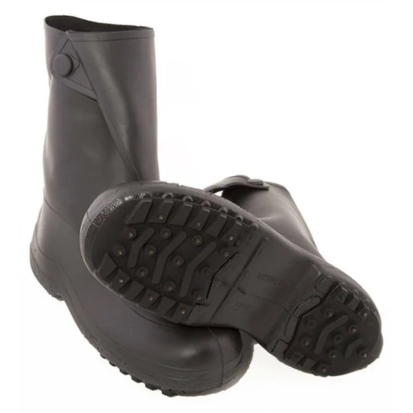 Tingley 1450 Winter-Tuff 10x22 Ice Traction Stretch Overshoes, Black, Studded
