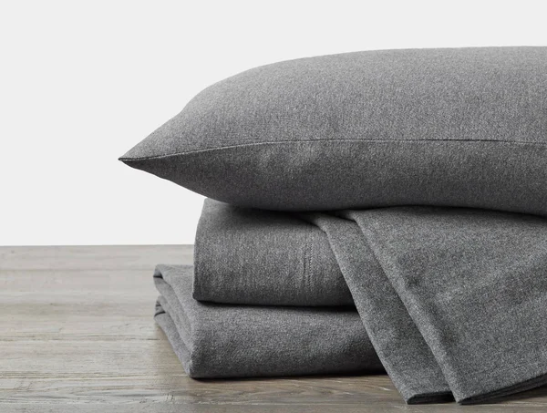 Coyuchi Organic Jersey Sheet Set - Charcoal Heather, Full