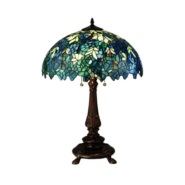 Meyda 16x22H Amber/Purple Pond Lily Accent Lamp