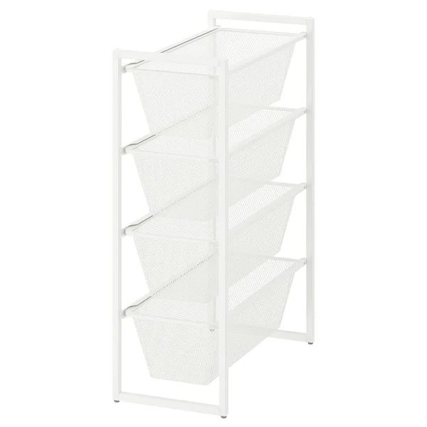 IKEA - JONAXEL Frame with Mesh Baskets, White, 9 7/8x20 1/8x27 1/2