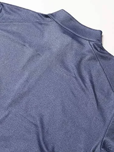 Callaway Men's Big & Tall 1/4 Zip Stretch Waffle Fleece Sweater - Size 5X, Peacoat Heather Blue, Polyester/Elastane, Golf Ap