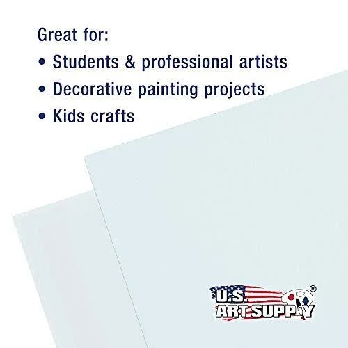 US Art Supply 4 x 4 inch Professional Artist Quality Acid Free Canvas Panels 8 - 12-Packs (1 Full Case of 96 Single Canvas Panel