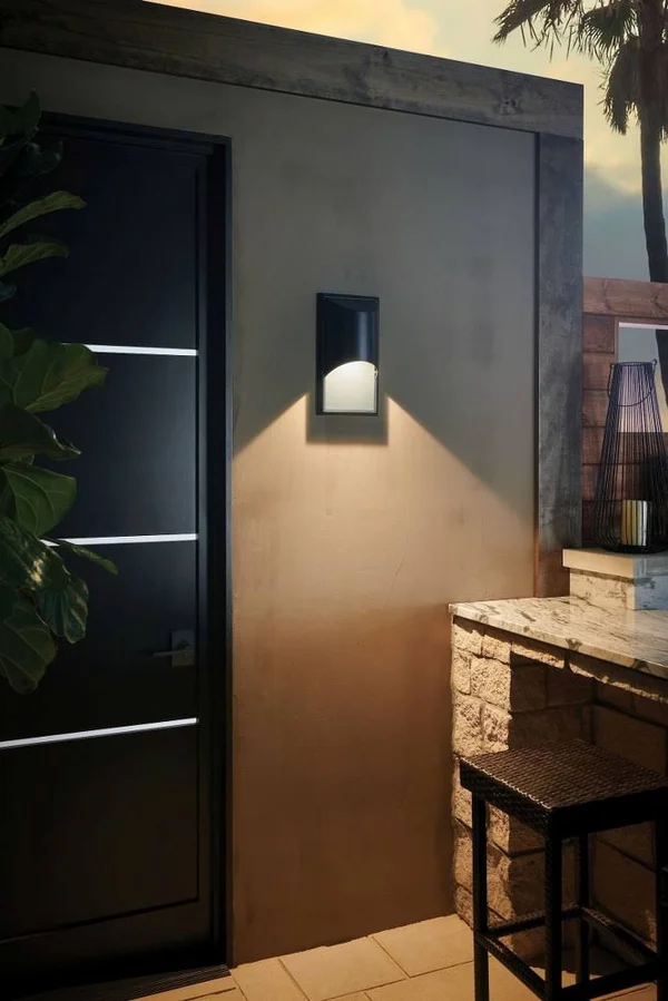 Hinkley Lighting 1830SK-LED Cascade Outdoor Wall Light, Satin Black