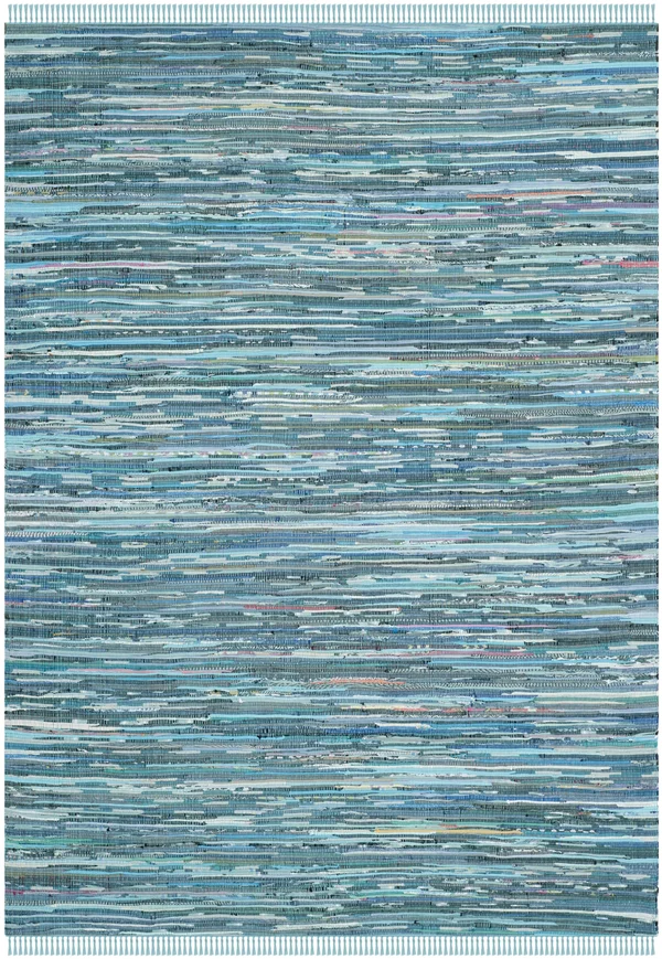 Safavieh Rag Rug RAR121B 2&3x22 x 14&0x22 Runner Blue - Multi Area Rug