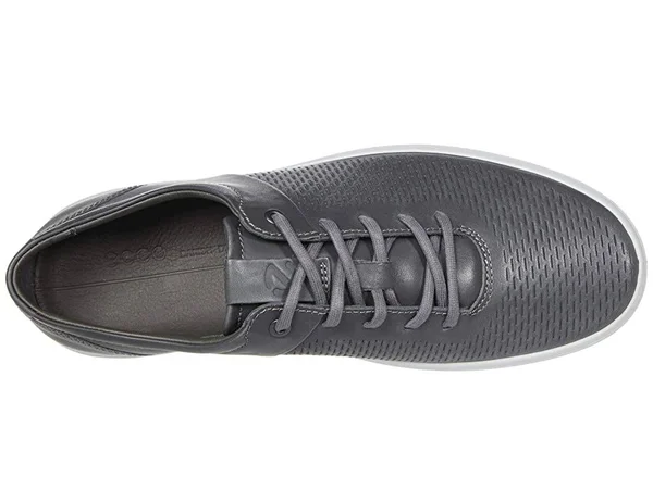 Ecco Men's Soft 7 Premium Tie Sneaker - Titanium, 10-10.5