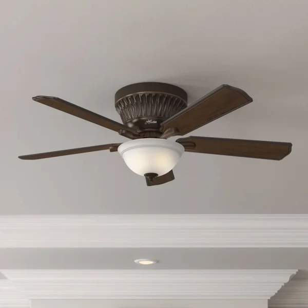 Hunter 59549 54 in. Chauncey Fresh White Ceiling Fan with LED Light Kit and Remote Control