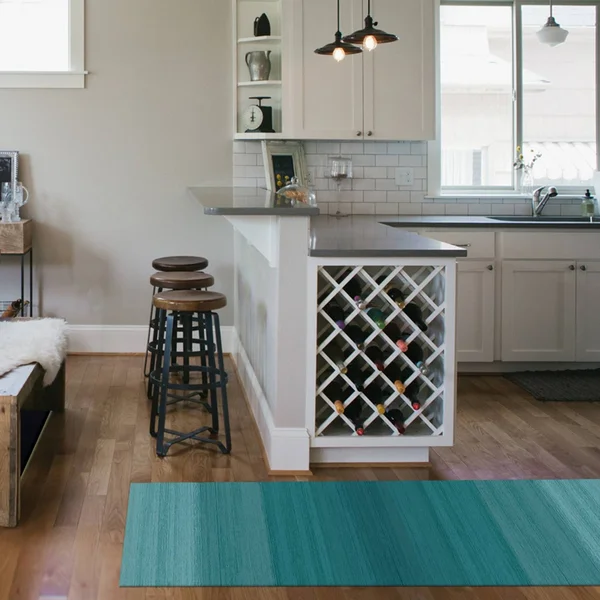 Ruggable Washable Rug - Ombre Blue 2.5& x 7&