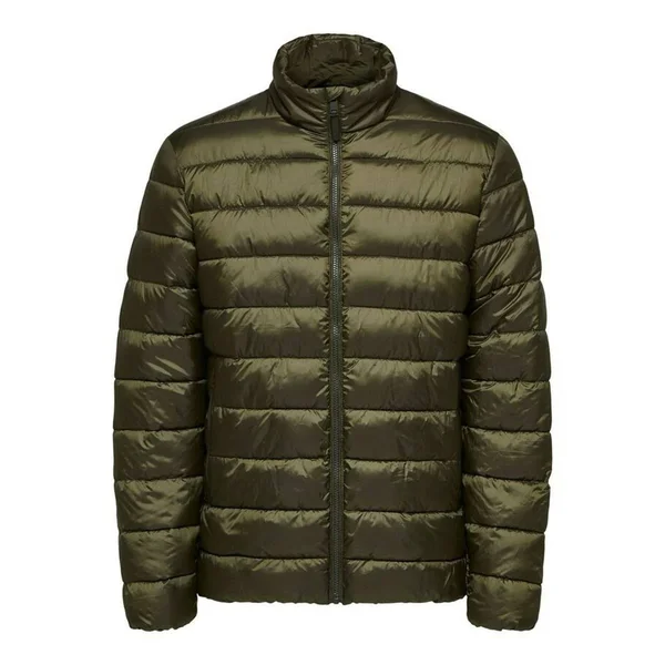 Selected Homme Recycled Polyester Sustainable Puffer Jacket, Green (S)