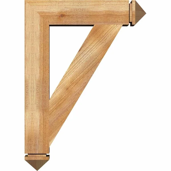 Ekena Millwork BKT06X32X36TRA03RWR 6x22W x 32x22D x 36x22H Traditional Arts & Crafts Rough Sawn BRACKET - Western Red Cedar
