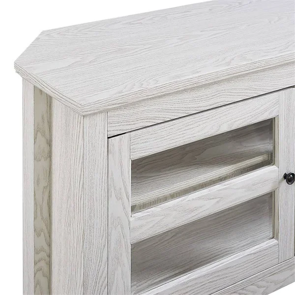 Pemberly Row 44x22 Corner TV Stand - White Wash