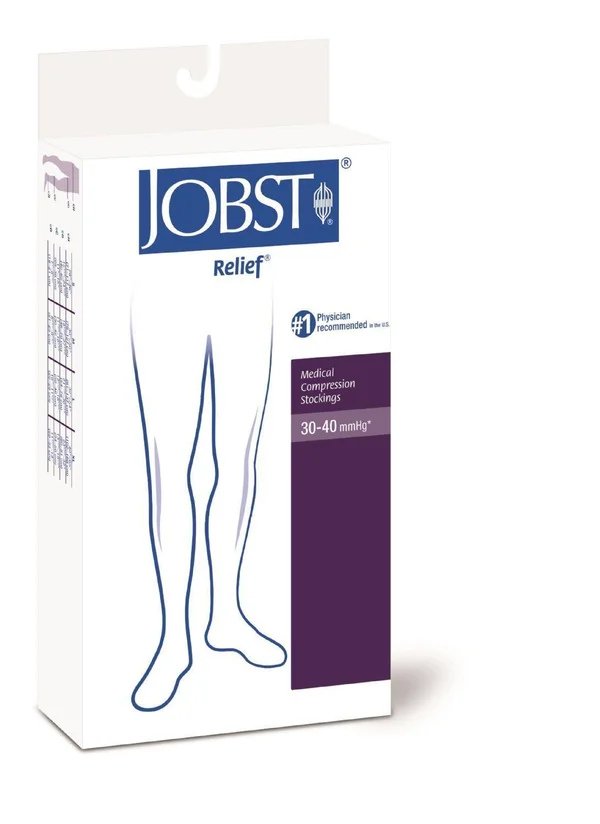 Jobst Relief 20-30 mmHg Knee High Silicone Large Beige