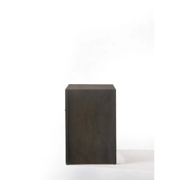 Q-Max Nightstand Crafted with Modern Elements Combining Wood - 3-Drawer
