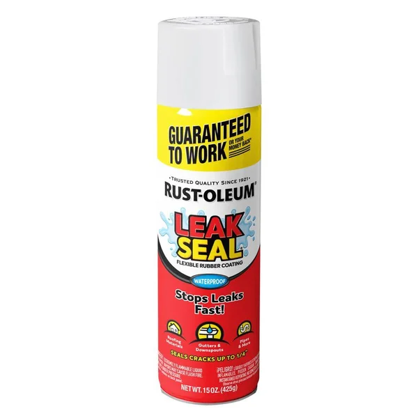 Rust-Oleum Stops Rust 15 oz. LeakSeal White Flexible Rubber Coating Spray Paint (6-Pack) 351904