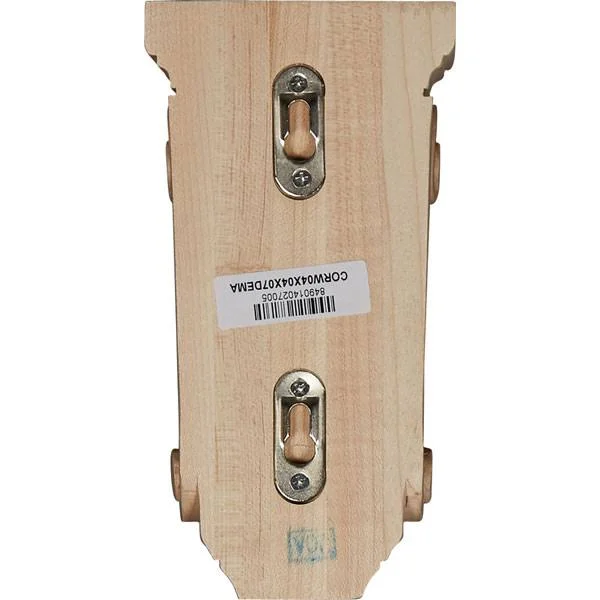 Ekena Millwork CORW04X04X07DECH 4x22W x 4x22D x 7 1/2x22H Devon Traditional Wood Corbel - Cherry