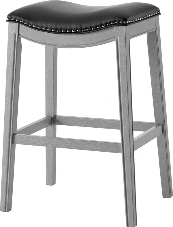 New Pacific Direct Grover PU Leather Bar Stool - Matte Black