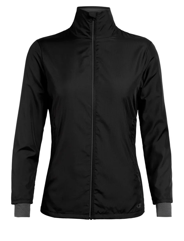 Icebreaker Women's Rush Windbreaker Jacket - Large - Black