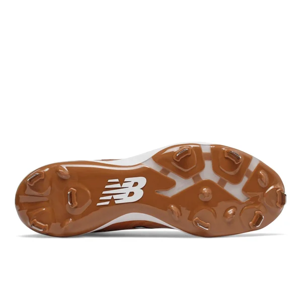 New Balance Men's 4040v5 Metal Baseball Shoes - Orange/White (Size 10.5)