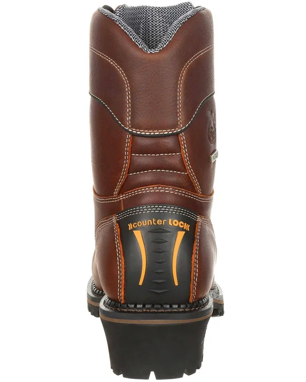 Men's Georgia Boot GB00235 Amp LT Logger Waterproof Work Boot - Size: 11, Brown