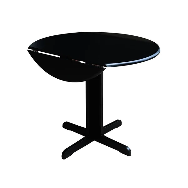 International Concepts 36x22 Dual Drop Leaf Table with 2 San Remo Chairs, Black