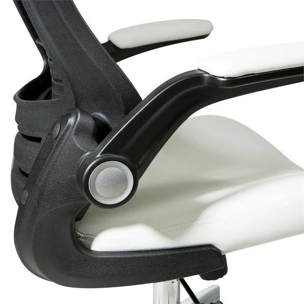 Office Star Products Black Screen Back Manager&s Chair - White