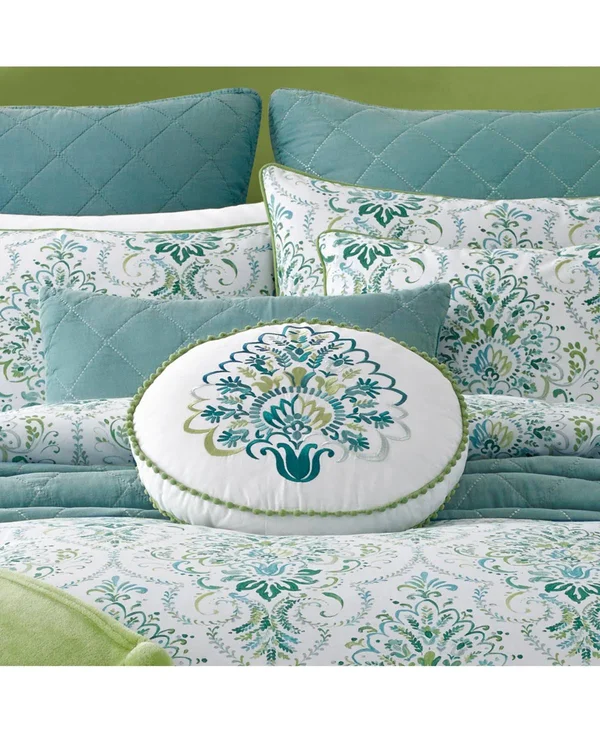Queen Street Kinsley Round Throw Pillow, Blue
