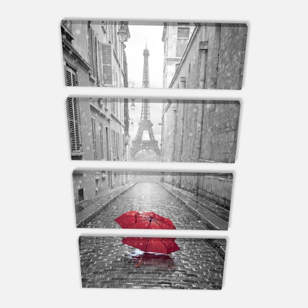 Designart &Eiffel View from Paris Street & Cityscape Photo Canvas Art Print, Size: 30 inch x 40 inch