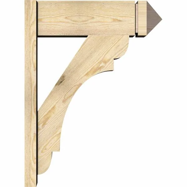 Ekena Millwork OUT08X24X32OLY03RDF 8x22W x 24x22D x 32x22H Olympic Rough Sawn Arts and Crafts Outlooker - Douglas Fir
