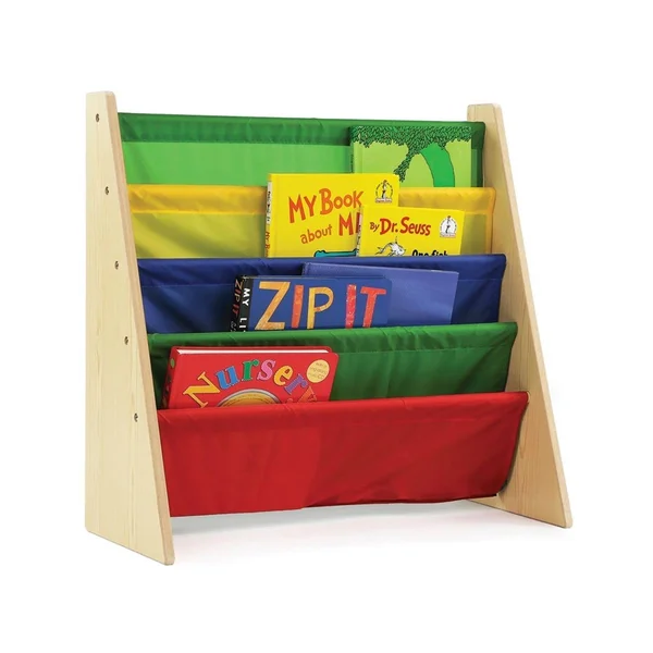 Tot Tutors Kids Book Rack Storage Bookshelf - Natural Primary Collection