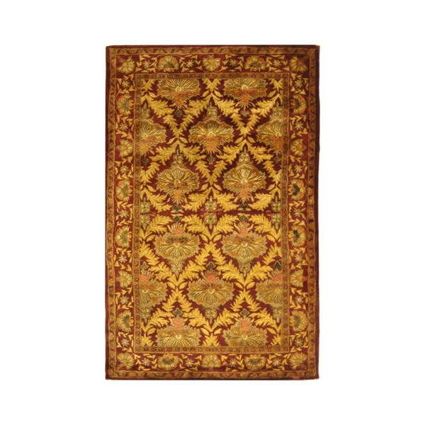 Safavieh Antiquities AT54A 3&0x22 x 5&0x22 Wine, Gold Area Rug