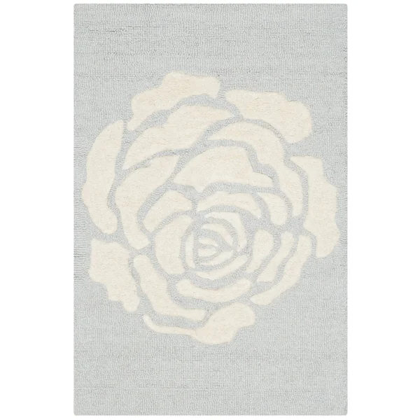 Safavieh Cambridge Ivory & Red 6& x 6& Square Rug