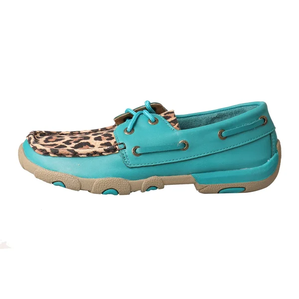 Twisted x Women's Driving Moc Wdm0058 Turquoise/Leopard