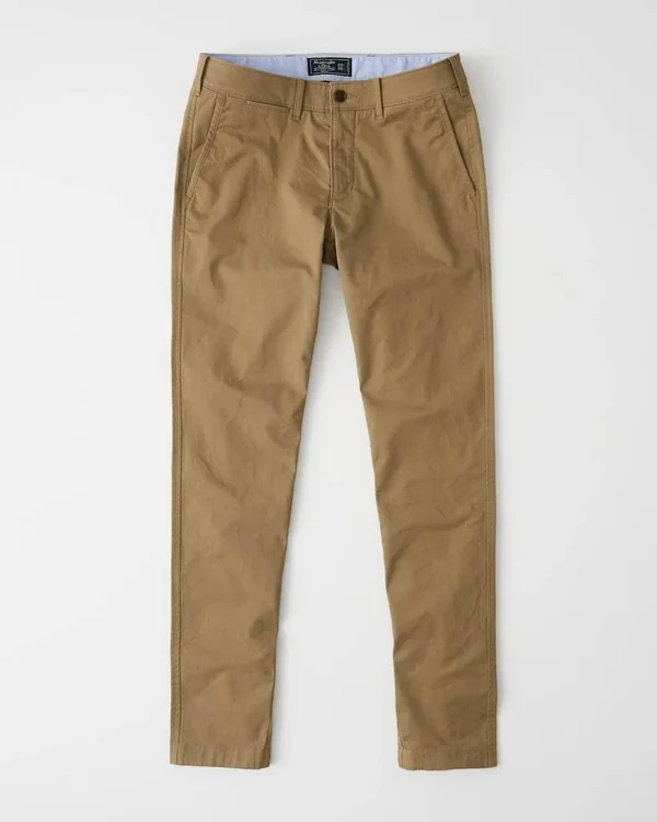 Abercrombie & Fitch Men's Super Skinny Chinos in Dark Khaki - Size 31 x 32