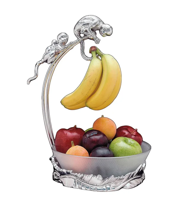 Arthur Court Monkey Banana Holder with Bowl