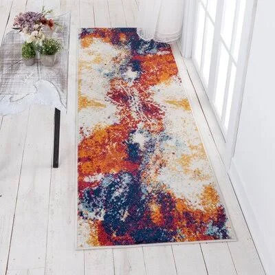Alaya Power Loom Orange Area Rug 17 Stories Rug Size: Runner 2&2x22 x 7&3x22