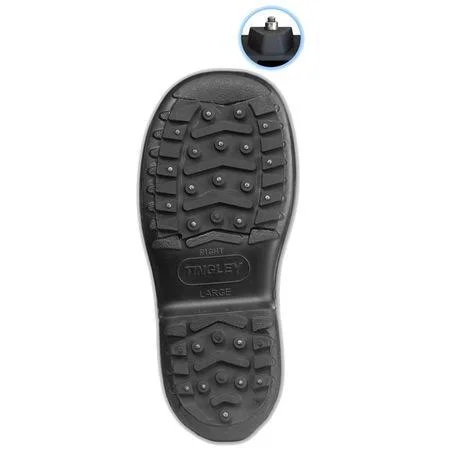 Tingley 1450 Winter-Tuff 10x22 Ice Traction Stretch Overshoes, Black, Studded