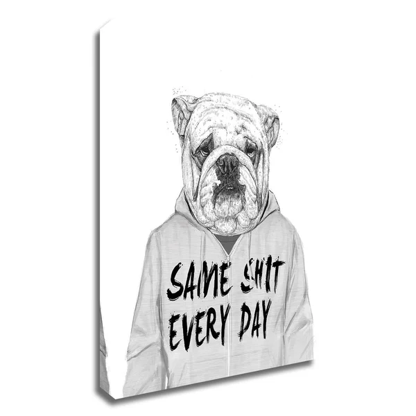 32x22 x 24x22 Same Shit Everyday by Balazs Solti Print on Canvas