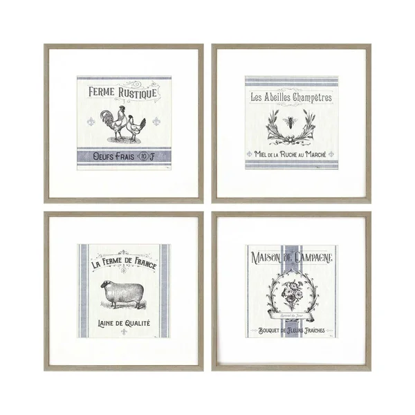 French Farmhouse - Set/4, Paragon 14134