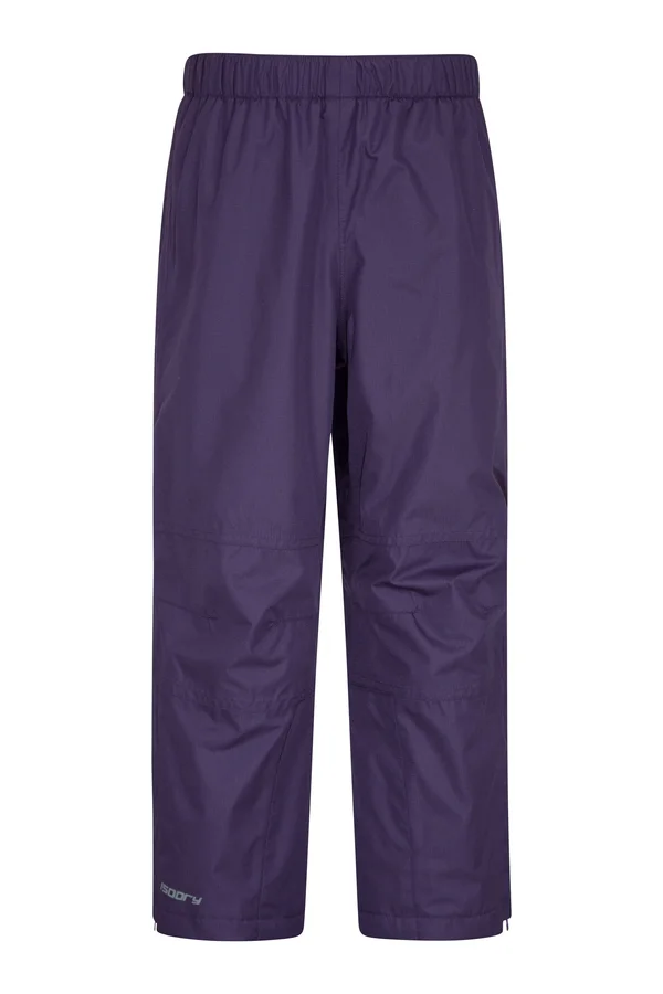 Mountain Warehouse Spray Kids Waterproof Pants - Purple - Size 6X-8