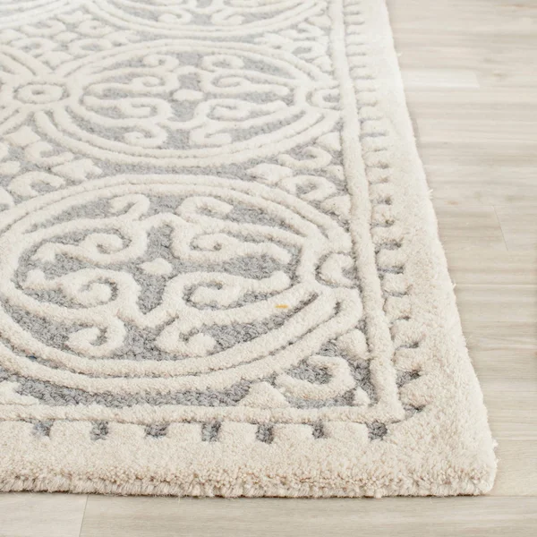 Safavieh Cambridge 123 Area Rug - Black, Ivory, 10& x 10& Square