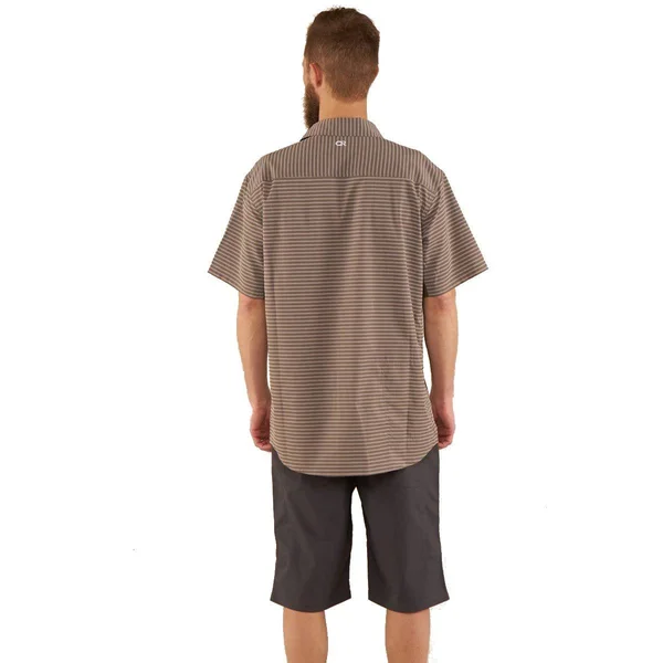 Club Ride Apparel Men's Vibe Shirt - Merlot Stripe - XL