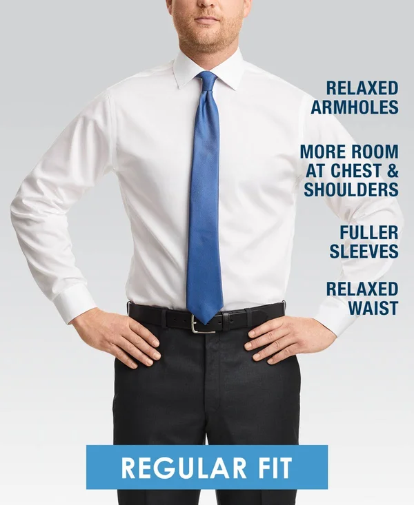 Calvin Klein Men's Dress Shirt Regular Fit Non Iron Stretch Solid