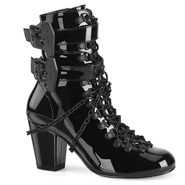 Demonia - Womens VIVIKA-128 Boots White Vegan, Size-7