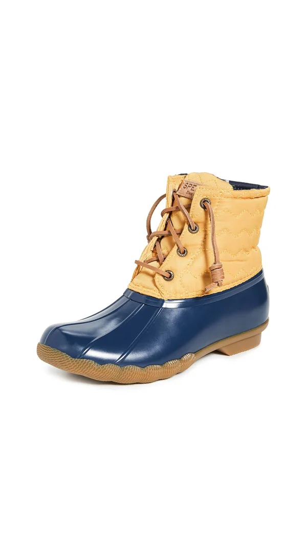 Sperry Top-Sider Saltwater Chevron Quilt Nylon 9.5 Women's Yellow