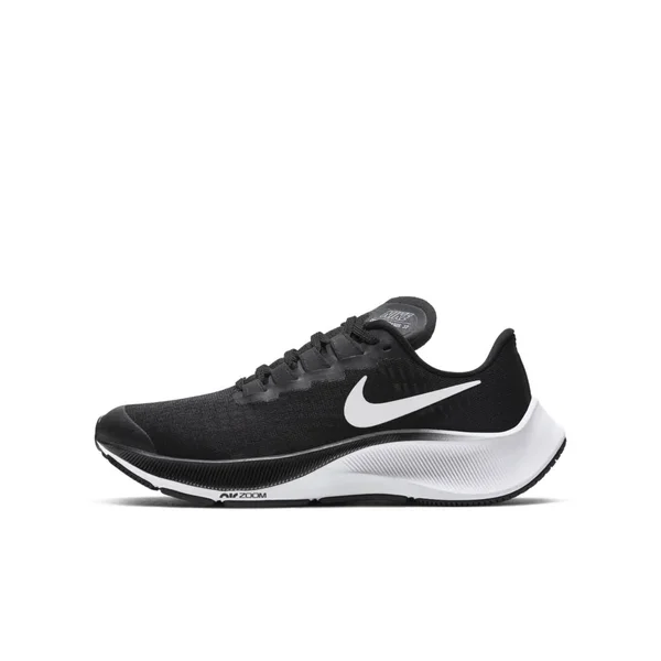 Nike Big Kids& Air Zoom Pegasus 37 Shoes - Black/White - 4.5