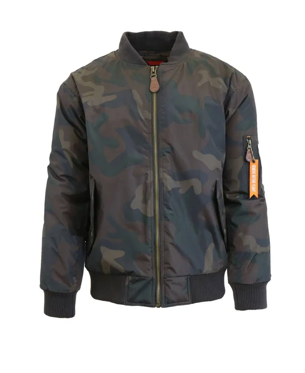 Spire by Galaxy Navy Men's Mid-Weight Aviator Flight Bomber Jacket
