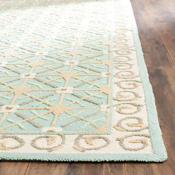 Safavieh Newport NPT443D 2&3x22 x 12& Aquamarine, Beige Rug