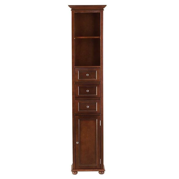 Home Decorators Collection Hampton Harbor 15 in. W x 10 in. D x 67-1/2 in. H Linen Cabinet in Sequoia BF-21891