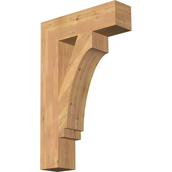 Ekena Millwork BKT06X22X34IMP05SWR 5 1/2x22W x 22x22D x 34x22H Imperial Block Smooth BRACKET, Western Red Cedar