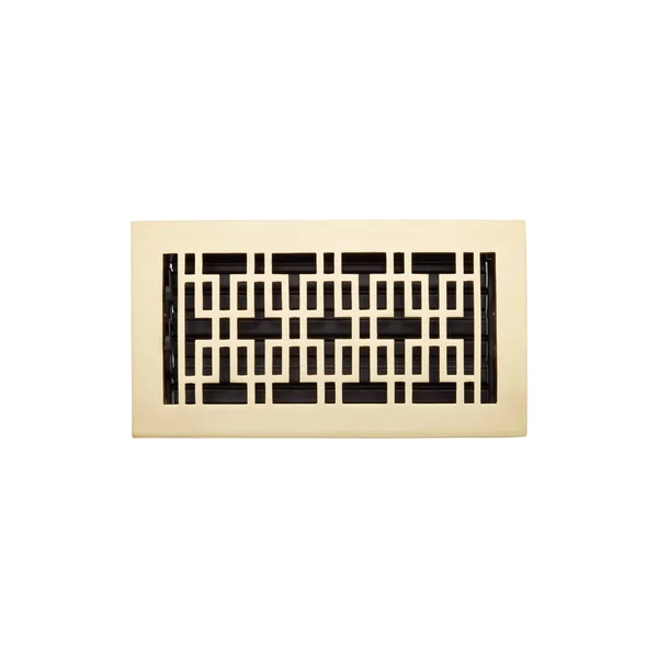 Kilby Brass Floor Register - Brushed Brass 6x22 x 12x22 (7-1/2x22 x 13-3/4x22 Overall), Signature Hardware 445341