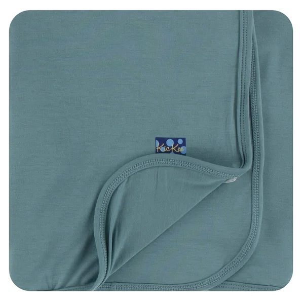 Kickee Pants Solid Stroller Blanket - Dusty Sky - The Baby Cubby, 40 x 29